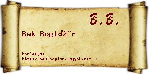 Bak Boglár névjegykártya